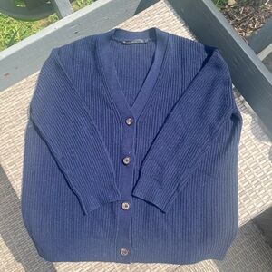 Jenni Kayne Navy Cashmere Cocoon cardigan XXS (Discontinued color)
